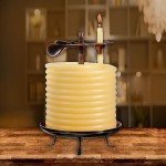 Eco-Friendly 144-Hour Beeswax Candle with Cotton Wick