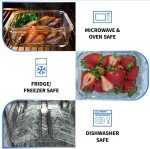 Eco-Friendly Glass Containers with Bamboo Lids (4 Pack)