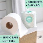 Eco-Friendly Bamboo Toilet Paper - 12 Rolls