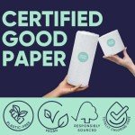 Eco-Friendly Bamboo Toilet Paper - 12 Rolls