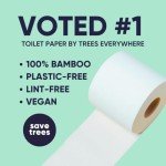 Eco-Friendly Bamboo Toilet Paper - 12 Rolls