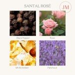 Rose & Sandalwood Scented Candle - 8 oz