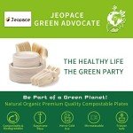 Biodegradable Paper Plates and Cutlery Set for 50