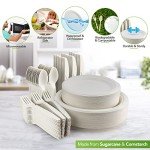 250 Eco-Friendly Biodegradable Paper Plates & Utensils
