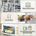 8-Pack BPA-Free Glass Meal Prep Containers