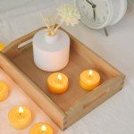 Organic Beeswax Tealight Candles - 12 Pack