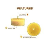 Organic Beeswax Tealight Candles - 12 Pack