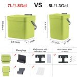 LALASTAR 1.8 Gallon Compost Bin for Kitchen