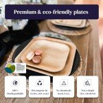 Eco-Friendly Kijani Palm Leaf Plates - 50 Pack
