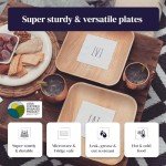 Eco-Friendly Kijani Palm Leaf Plates - 50 Pack