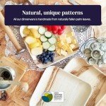 Eco-Friendly Kijani Palm Leaf Plates - 50 Pack