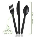 Compostable Cutlery Set - Eco-Friendly Utensils Combo