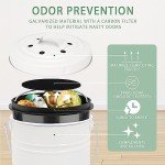 Eco-Friendly Kitchen Countertop Compost Bin with Lid