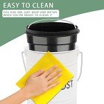 Eco-Friendly Kitchen Countertop Compost Bin with Lid