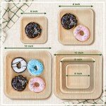 Compostable 6-Inch Square Palm Leaf Plates