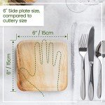 Compostable 6-Inch Square Palm Leaf Plates