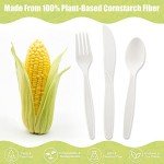 150 Count Eco-Friendly Compostable Cutlery Set