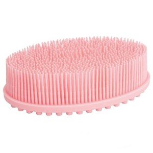 Eco-Friendly Exfoliating Silicone Body Scrubber (Pink)