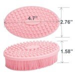 Eco-Friendly Exfoliating Silicone Body Scrubber (Pink)