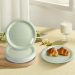 Eco-Friendly Sage Green Paper Plates and Napkins