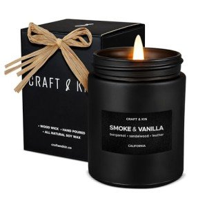 Eco-Friendly Smoke & Vanilla Scented Candle