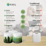 100% Bamboo Eco-Friendly Toilet Paper - 12 Rolls
