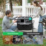 VIVOSUN 120L Outdoor Dual Chamber Compost Bin