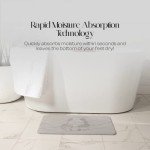 Eco-Friendly Diatomaceous Earth Bath Mat - Carbon Grey
