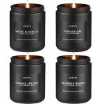 Eco-Friendly Scented Candles for Men - 4 Pack