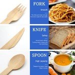 Eco-Friendly Wooden Cutlery Set - 100 Count
