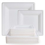 Eco-Friendly Compostable Paper Plates - 120 Pack