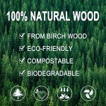 Eco-Friendly Wooden Cutlery Set - 100 Count