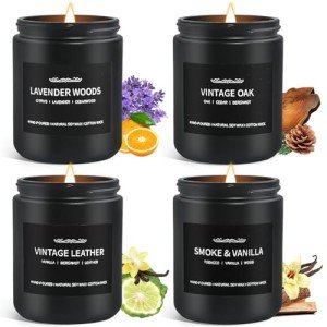 Eco-Friendly Soy Candles Set for Men - 4 Pack