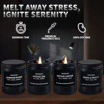 Eco-Friendly Soy Candles Set for Men - 4 Pack