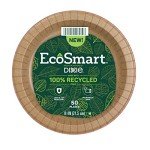 Dixie EcoSmart 100% Recycled Paper Plates, 50 Count