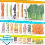 Qinline Eco-Friendly Reusable Food Storage Bags 24-Pack