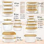 Eco-Friendly Glass Meal Prep Containers with Bamboo Lids