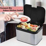 Eco-Friendly Kitchen Compost Bin with Lid - 1.13 Gallon