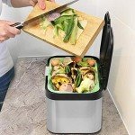 Eco-Friendly Kitchen Compost Bin with Lid - 1.13 Gallon