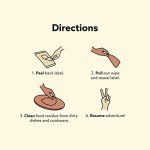 Biodegradable Pre-Moistened Camp Kitchen Dish Wipes