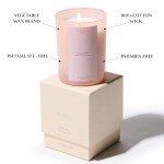 Rose & Sandalwood Scented Eco Candle - 11oz