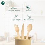 Eco Soul 100% Compostable Wooden Cutlery Set