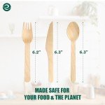 Eco Soul 100% Compostable Wooden Cutlery Set