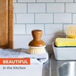 Eco-Friendly Bamboo Dish Brush & Soap Dispenser Set