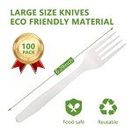 Compostable Forks – 100 Biodegradable Eco-Friendly Utensils