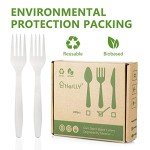Compostable Forks – 100 Biodegradable Eco-Friendly Utensils