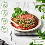 Ecovita Compostable 7-Inch Paper Plates – 150 Pack