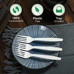 Compostable Forks – 100 Biodegradable Eco-Friendly Utensils