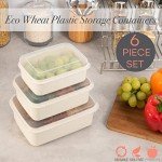 Eco Wheat Plastic Food Storage Containers Set