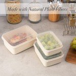 Eco Wheat Plastic Food Storage Containers Set